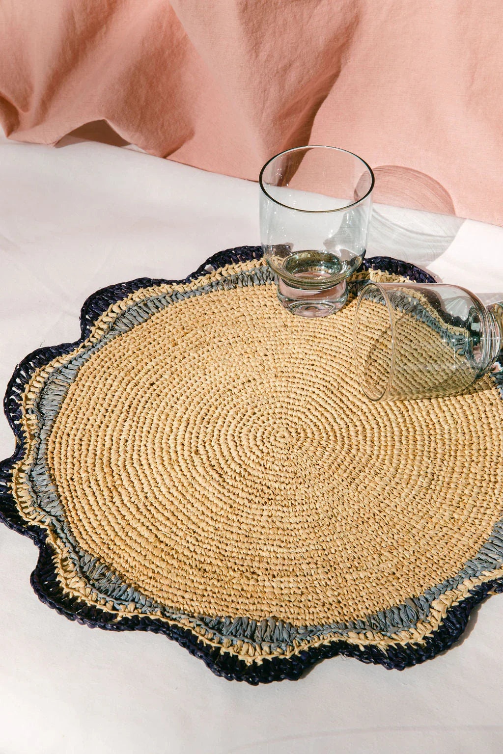 Set de table en raphia « Pinwheel » Garden Party, lot de 2, 4 et 6