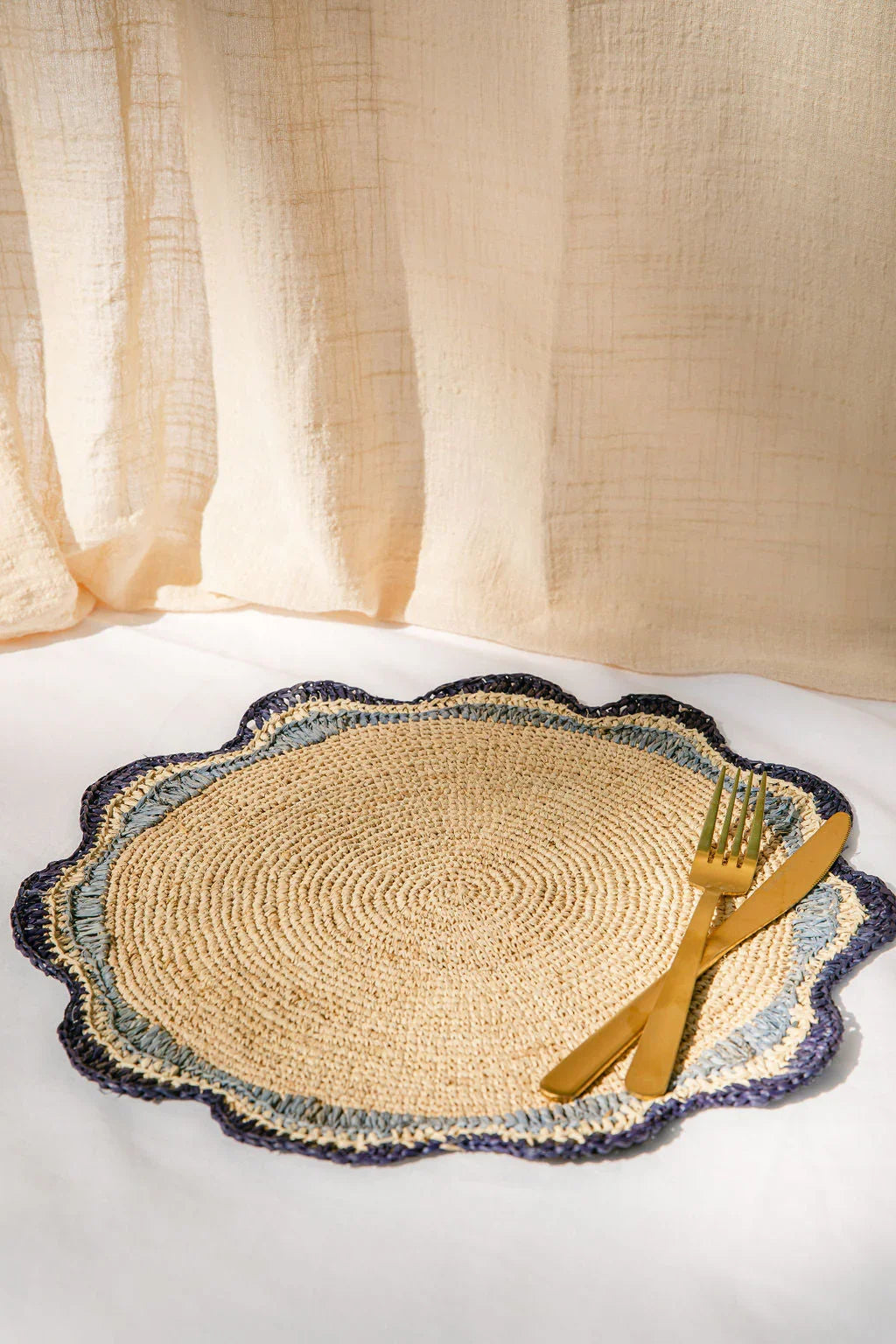 Set de table en raphia « Pinwheel » Garden Party, lot de 2, 4 et 6