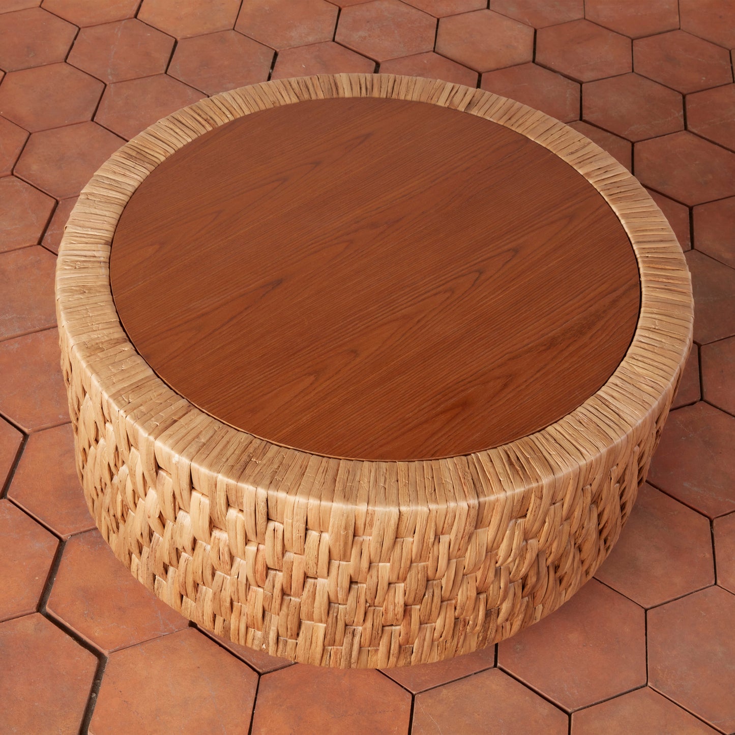 Table basse tissée Puebla en naturel