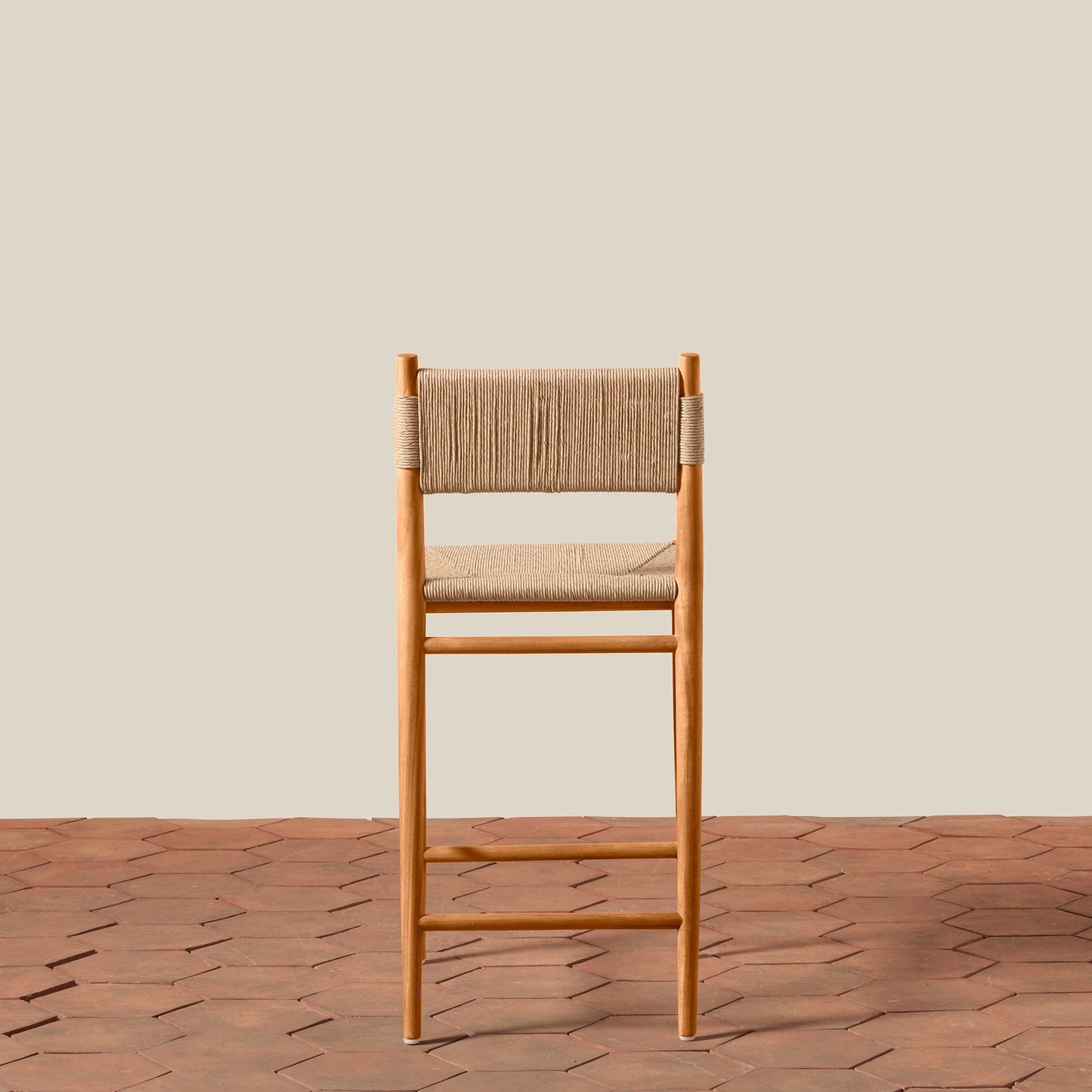 Tabouret de comptoir tissé d'intérieur et d'extérieur Alma