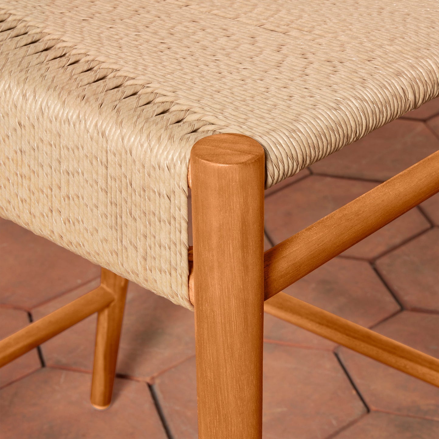 Tabouret de comptoir tissé d'intérieur et d'extérieur Alma