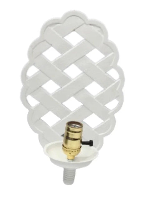 Applique en treillis blanche
