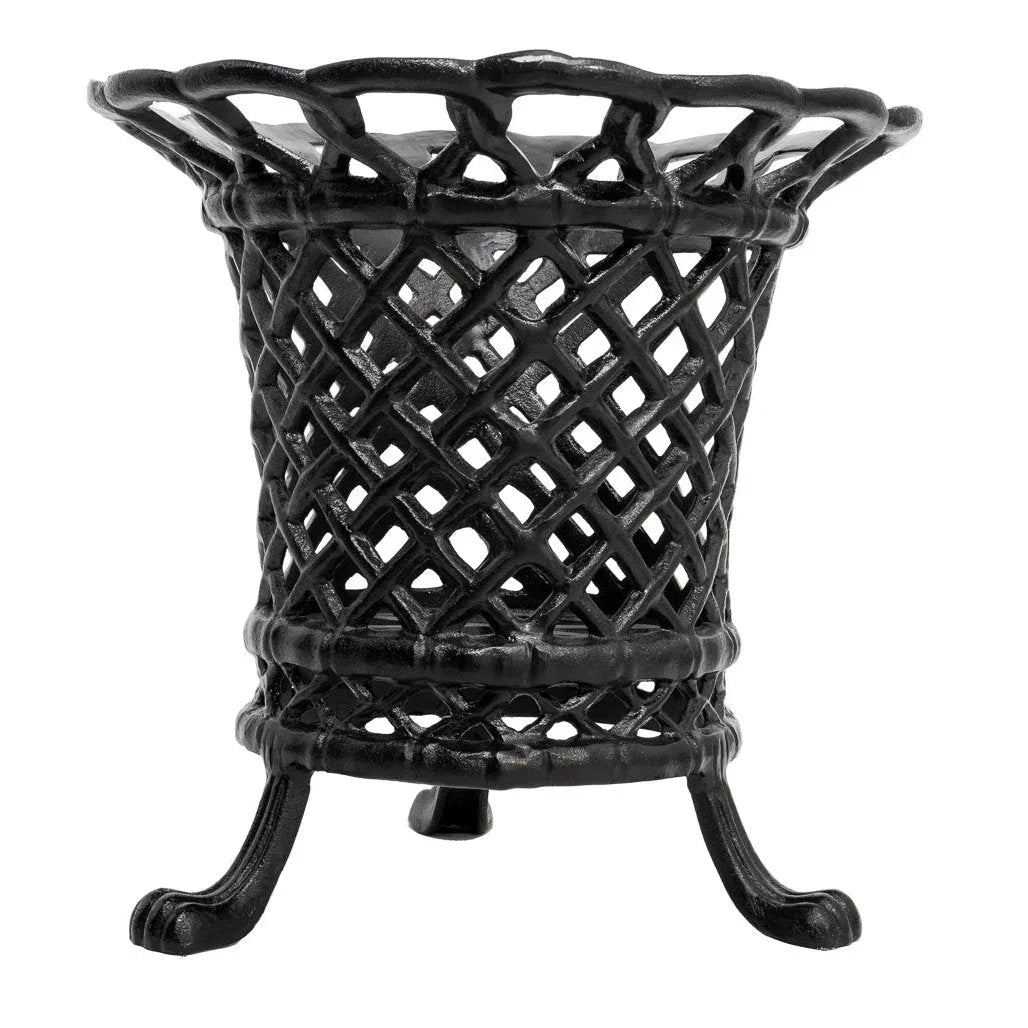 Jardinière de sol à pieds en treillis noire