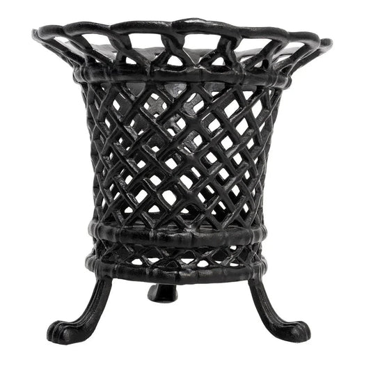 Jardinière de sol à pieds en treillis noire