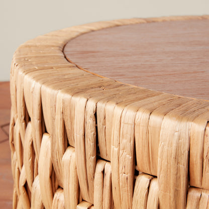 Table basse tissée Puebla en naturel