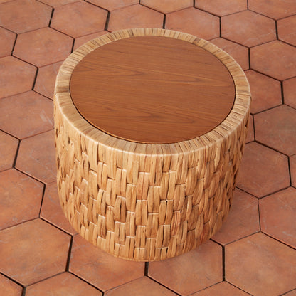 Table d'appoint tissée Puebla en naturel