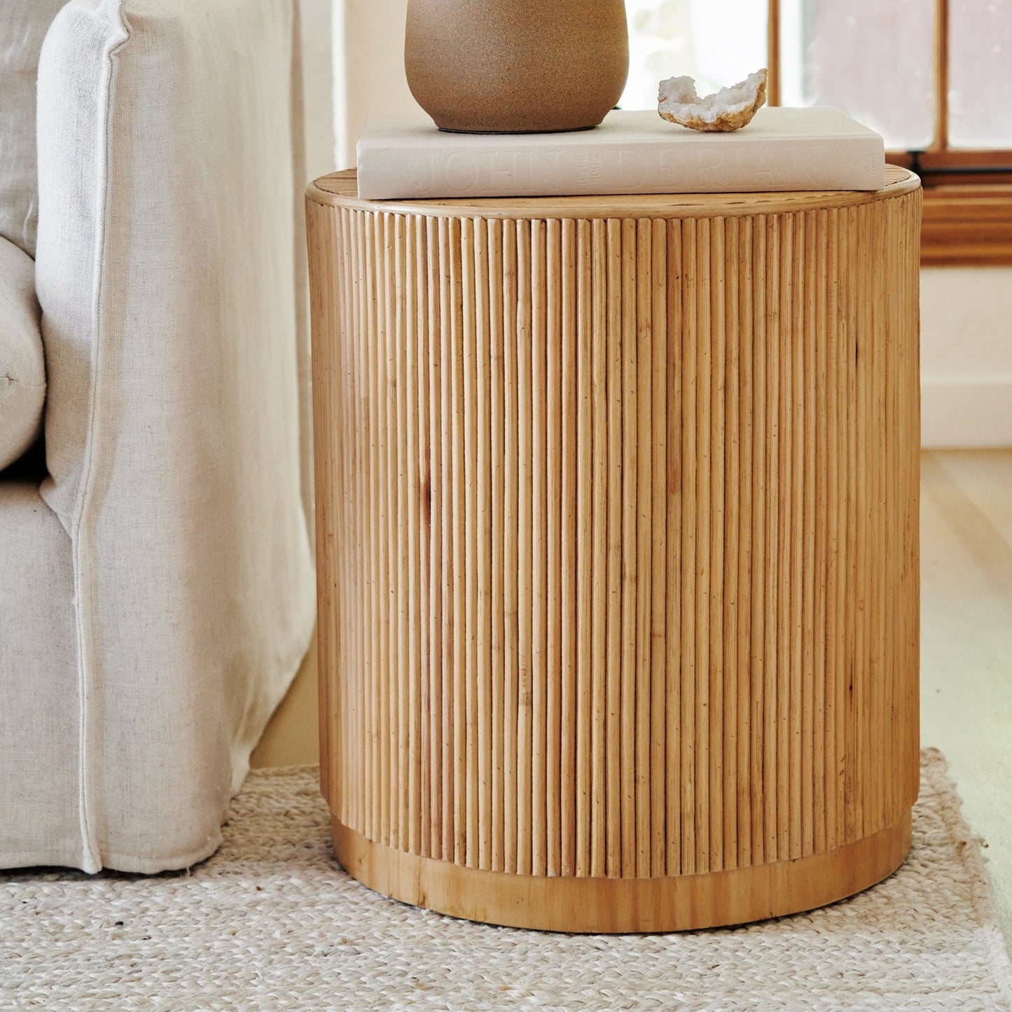 Table d'appoint Gabriella en rotin naturel