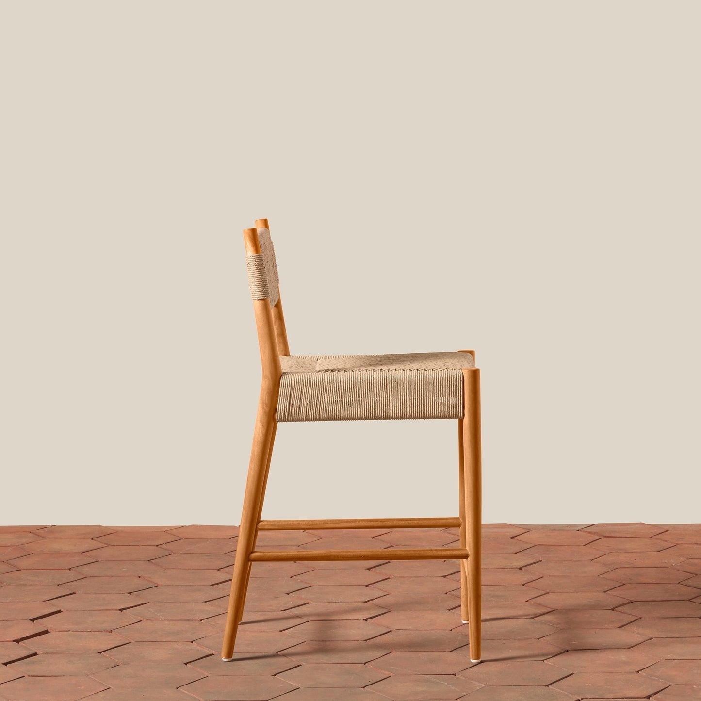 Tabouret de comptoir tissé d'intérieur et d'extérieur Alma