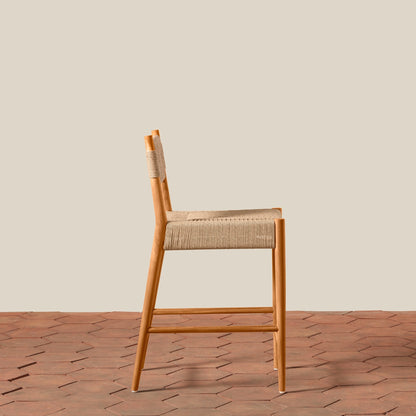 Tabouret de comptoir tissé d'intérieur et d'extérieur Alma