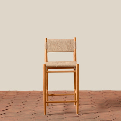 Tabouret de comptoir tissé d'intérieur et d'extérieur Alma