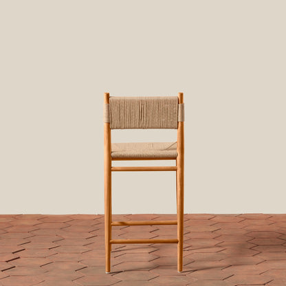 Tabouret de comptoir tissé d'intérieur et d'extérieur Alma
