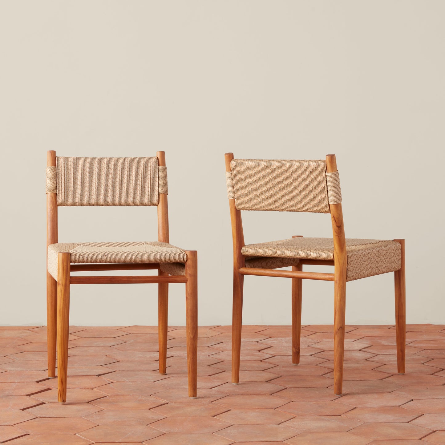 Chaise de salle à manger tissée d'intérieur et d'extérieur Alma