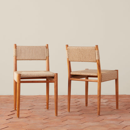 Chaise de salle à manger tissée d'intérieur et d'extérieur Alma